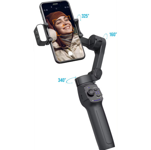 پایه نگهدارنده گیمبال استابلایزر ۳ محوره پرودو (PORODO 3-AXIS GIMBAL STABLIZER Magnetic Fill Light)