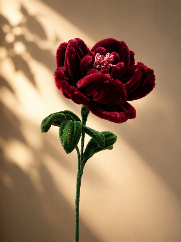 شاخه گل رز مخملی